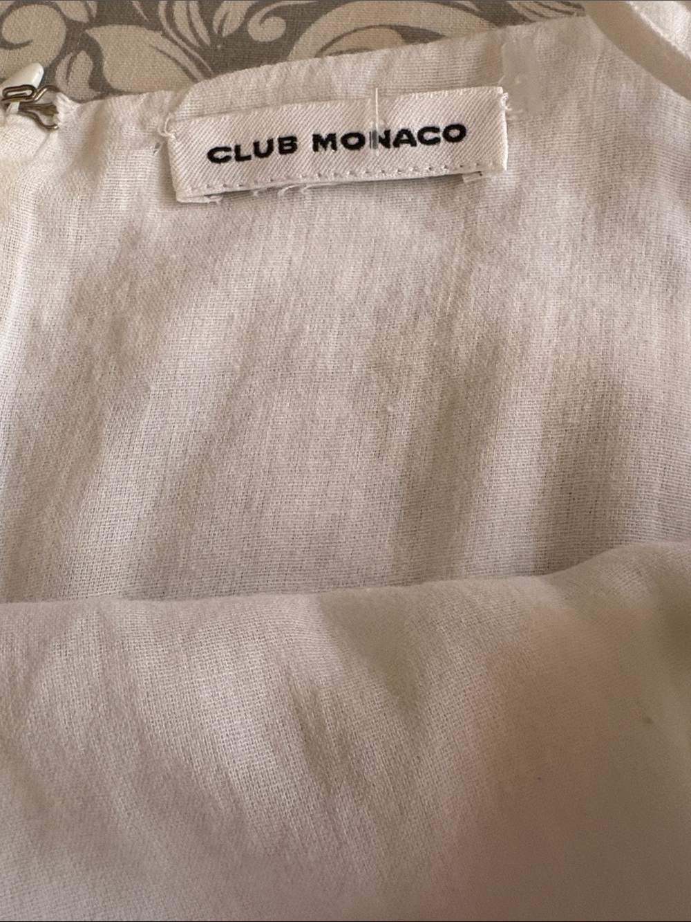 Club Monaco White Linen Tassel-Trim Slip Dress - Picture 4 of 7
